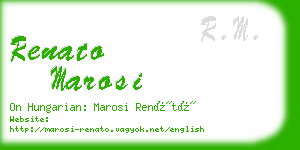 renato marosi business card